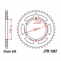 Зірка задня ведена JT JTR1067 Hyosung GT125 Motorcycle