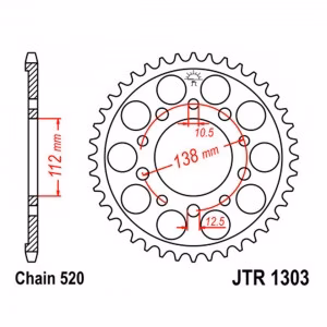 Зірка задня ведена JT JTR1303 Honda CTX700 NC700D NC750D Yamaha YZF R1 R6 Motorcycle