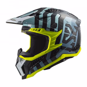 Шолом кросовий LS2 MX703 C X-FORCE BARRIER Sky Blue