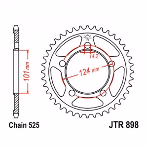 Зірка задня ведена JT JTR898 KTM 1190RC8 990Superduke 950LC8 990 Supermoto Motorcycle