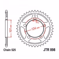 Зірка задня ведена JT JTR898 KTM 1190RC8 990Superduke 950LC8 990 Supermoto Motorcycle