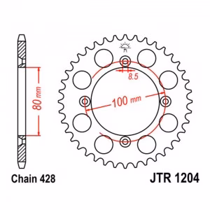 Зірка задня ведена JT JTR1204 Honda CRF100F XR100R Baja Motorcycle
