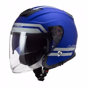 Шолом напівлицевик LS2 OF521 Infinity Hyper Matt Blue