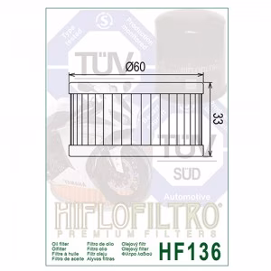 Фільтр масла HIFLO HF136 Suzuki Betamotor 