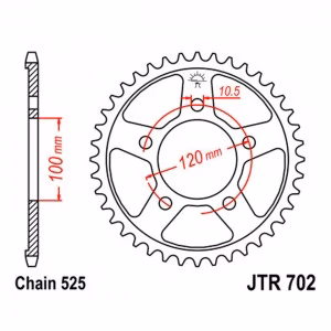 Зірка задня ведена JT JTR702 Aprilia RSV1000 NA850 Mana RSV4 Motorcycle