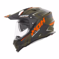 Шолом єндуро NOX N312 Vapor Matt Khaki Orange