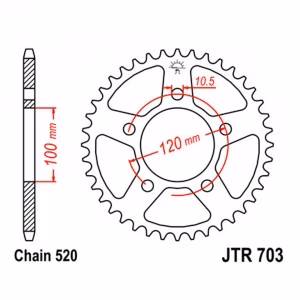 Зірка задня ведена JT JTR703 Aprilia RS125 RSV1000R Pegaso650 G650 Xmoto Motorcycle