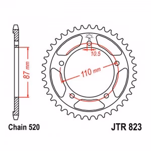 Зірка задня ведена JT JTR823 Suzuki GS500 GW250 SFV650 GSF250 GSX250 Motorcycle