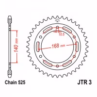 Зірка задня ведена JT JTR3 BMW F650GS F800R Motorcycle