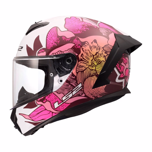 Шолом інтеграл LS2 FF820 Rapid 3 Poppies 2 Gloss White Pink