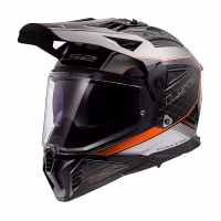 Шолом єндуро LS2 MX702 Pioneer 2 100TH Meridian Matt Black Light Grey Orange