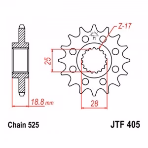 Зірка передня ведуча JT JTF405 BMW Motorcycle