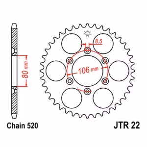 Зірка задня ведена JT JTR22 Aprilia 125RX 125Tuareg Rally Motorcycle