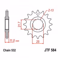 Зірка передня ведуча JT JTF584 Yamaha YZF-R6 YZF750 FZR1000 Motorcycle