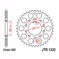 Зірка задня ведена JT JTR1332 Honda CB750 CB400 VT600 NV400 XRV750 Triumph 800 865 Motorcycle