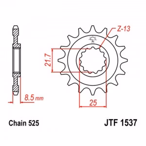 Зірка передня ведуча JT JTF1537 Kawasaki KLE KLZ Versus Z1000 ZX-9R ZX-10R Ninja Motorcycle 