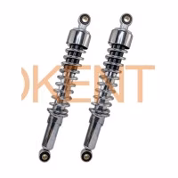 Амортизатори (пара) Delta 340mm, регульовані (хром, коротка склянка) (HCH) EVO