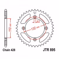 Зірка задня ведена JT JTR895 KTM 85SX 85XC 105SX 105XC Husqvarna 85TC Motorcycle