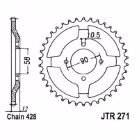 Зірка задня ведена JT JTR271 Honda CLR125 NX125 Transcity Motorcycle
