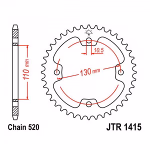 Зірка задня ведена JT JTR1415 Kawasaki ATV KFX450R KSF450 