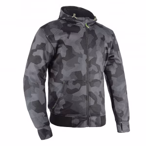 Мотоциклетна толстовка Oxford Super Hoodie 2.0 MS Grey Camo