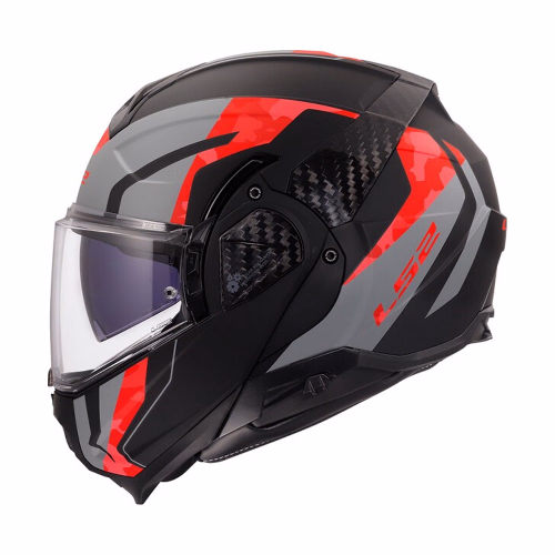Шолом модуляр LS2 FF910 Advant 2 Glide Matt Black Grey Red