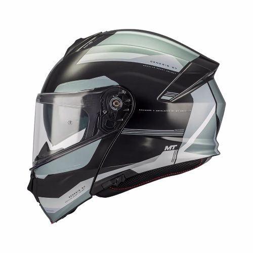 Шолом модуляр MT Genesis SV Raccoon B12 Gloss Black Grey