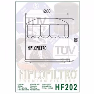 Фильтр масла HIFLO HF202 Honda Kawasaki Motorcycle