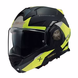 Шолом модуляр LS2 FF901 Advant X Oblivion Matt Black H-V Yellow