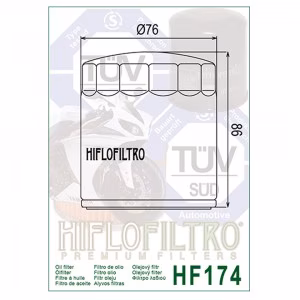 Фільтр масла HIFLO HF174Chrome Harley Davidson Motorcycle