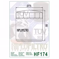 Фільтр масла HIFLO HF174Chrome Harley Davidson Motorcycle