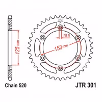 Зірка задня ведена JT JTR301 Honda CRF250 CRM250 XR250 XR650 Motorcycle