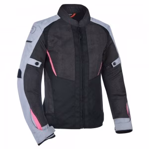 Текстильна жіноча мотокуртка Oxford Iota 1.0 Air Jacket Black Grey Pink