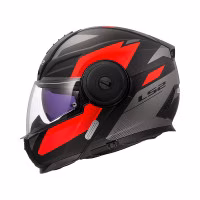 Шолом модуляр LS2 FF902 Scope 2 Duria Matt Black Red