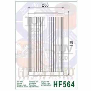 Фільтр масла HIFLO HF564 Aprilia Buell Motorcycle Can-Am ATV