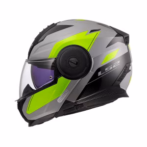 Шолом модуляр LS2 FF902 Scope 2 Duria Gloss Grey H-V Yellow