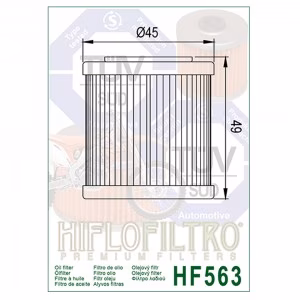 Фильтр масла HIFLO HF563 Aprilia Derbi Scooter Husqvarna Motorcycle