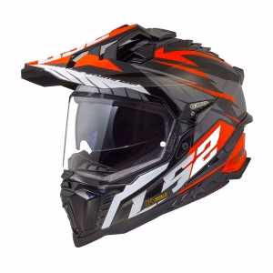 Шолом єндуро LS2 MX701 EXPLORER Spire Black Titanium Red