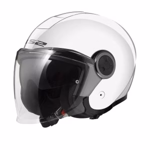 Шолом напівлицевик LS2 OF620 Classy Solid Gloss White