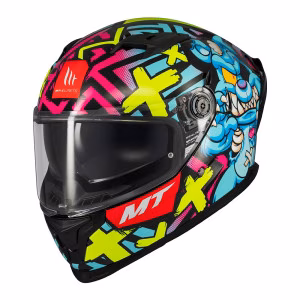 Шолом інтеграл MT Braker SV Crazy Teddy B7 Pink Yellow Blue