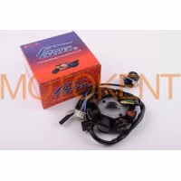 Статор генератора 4T GY6 50 (6+2 котушок, 5 контактів) CYCLER