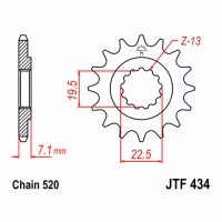 Зірка передня ведуча JT JTF434 Suzuki  DR GN GZ SP TU VL Motorcycle
