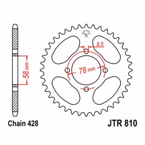 Зірка задня ведена JT JTR810 Suzuki RG125 RG80 Gamma RV125 Hyosung  Motorcycle