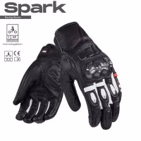 Моторукавички шкіряні LS2 SPARK MAN GLOVES WHITE BLACK
