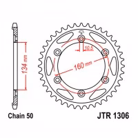 Зірка задня ведена JT JTR1306 Honda CBR1000RR VTR100SP CBR900RR Motorcycle