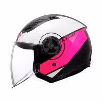 Шолом напівлицевик LS2 OF616 Airflow 2 Cover Gloss White Pink