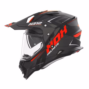 Шолом єндуро NOX N312 Vapor Matt Red Black