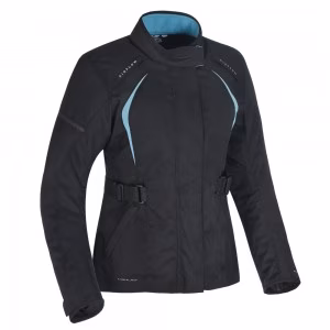 Текстильна жіноча мотокуртка Oxford Dakota 2.0 Jacket Black Baby Blue