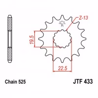 Зірка передня ведуча JT JTF433 Suzuki  GSF GSX TM TS Motorcycle