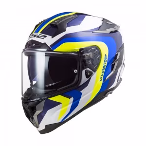 Шолом інтеграл LS2 FF327 CHALLENGER GALACTIC White H-V Yellow Blue